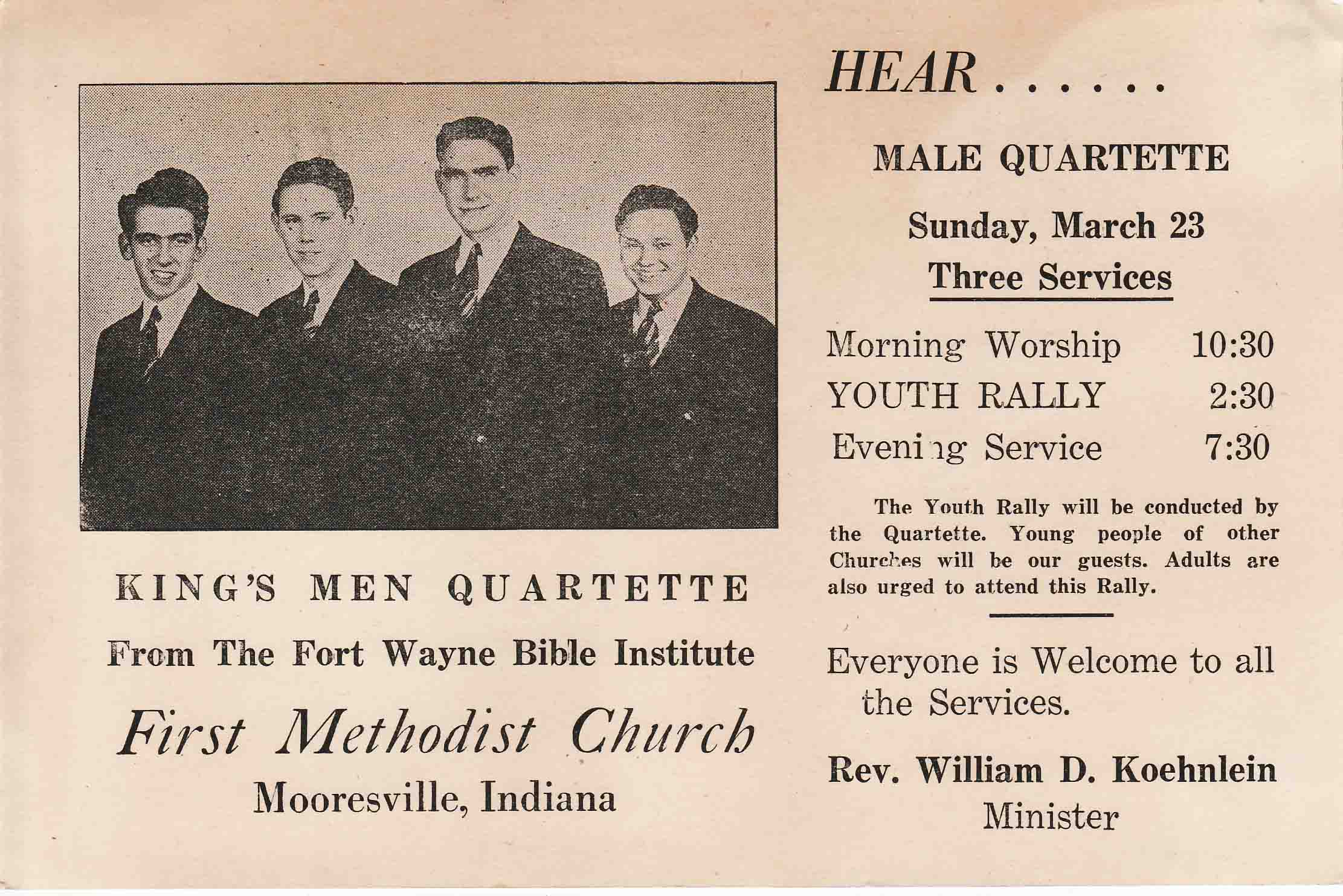 1947 Kings Men -ad for programs